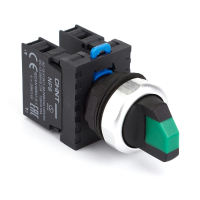 Переключатель, 2 положения, 2НЗ, IP65, без подсветки, зеленый Chint NP8-02X/223