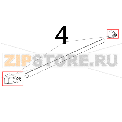Terminale maniglia l.miss/l.micro/chefto Unox XFT 185 Terminale maniglia l.miss/l.micro/chefto Unox XFT 185Запчасть на деталировке под номером: 4