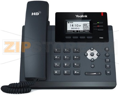 SIP-T40G SIP-телефон, 3 линии, Opus, BLF, PoE, GigE, БЕЗ БП 