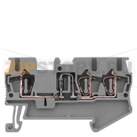 КЛЕММА ДИОДНАЯ, ПРУЖИННОЕ ПОДСОЕДИНЕНИЕ, 3 ПОДСОЕДИНЕНИЯ ПРОХОД СПРАВА НАЛЕВО СЕЧЕНИЕ: 0.08 - 2.5 MM2, ШИРИНА: 5.2 MM, СЕРАЯ Siemens 8WH2003-5CF00