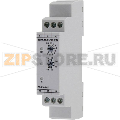 Реле задержки времени, 0.05 с-10 ч, 1 шт Basetech ZR-RV-BAT 