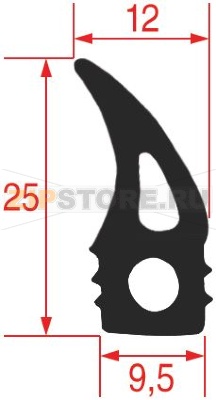 ПРОКЛАДКА ДЛЯ ДВЕРЦЫ ДУХОВКИ - 3 М 