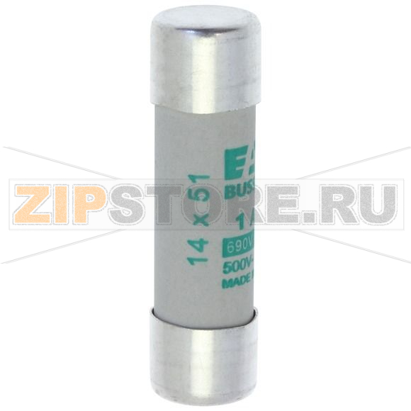Предохранитель, 6 A, AC 690 В, 80 кА, 14x51 мм, aM, IEC Eaton CYLINDRICAL FUSE 14x51 6A AM 690V 