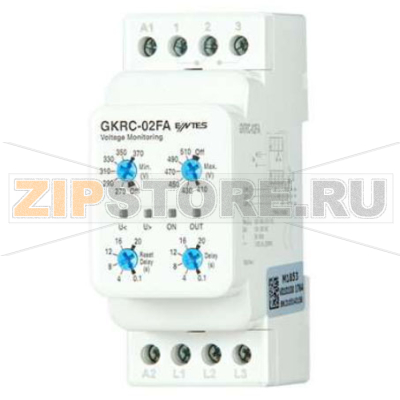 Реле контроля напряжения 190-260 В/AC, PK28 Entes GKRC-02FA 