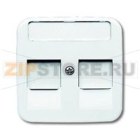 Накладка для коммуникационных розеток с суппортами и полем для надписи ABB 2CKA001753A9989