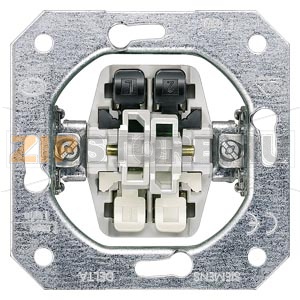 Выключатель DELTA электро-механич. часть для монтажа под штукатурку 10А 250В 2 клавиши Siemens 5TA2155 