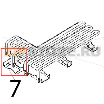 Copertura resistenze Angelo Po 0G1BR3E Copertura resistenze Angelo Po 0G1BR3EЗапчасть на деталировке под номером: 7