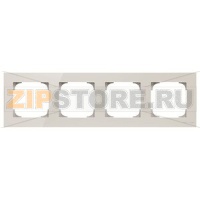 Рамка четырехместная, белое стекло ABB 2CLA857400A3001