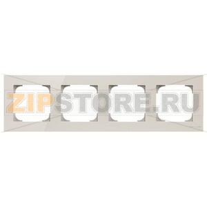 Рамка четырехместная, белое стекло ABB 2CLA857400A3001 