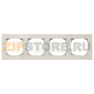 Рамка четырехместная, белое стекло ABB 2CLA857400A3001 