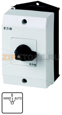 Переключатель, контакты: 2, 20 A, панель: HAND-0-AUTO, 45°, с фиксацией Eaton T0-1-15431/I1 