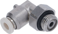 INOX QUICK CONN. ELBOW FIT.1/8M D.4