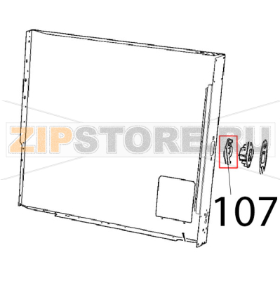CT BT Door spring latch cover Unox XVC 205E CT BT Door spring latch cover Unox XVC 205EЗапчасть на деталировке под номером: 107