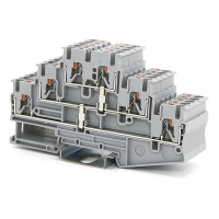 Клемма проходная Push-in, серая CHIKU RPV 2,5-3L-PV