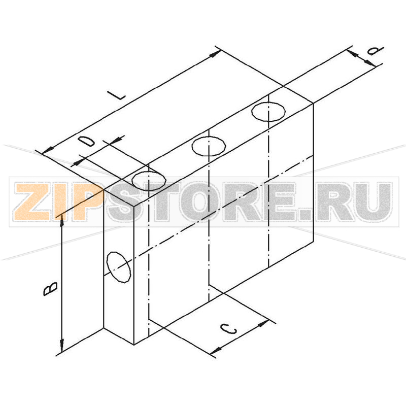 Соединитель для тепловых труб 60x10x40 мм QuickCool QG-IF-A3-1X3 