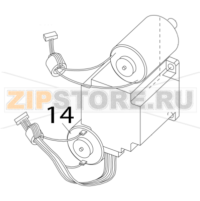 Ribbon motor Toshiba TEC B-852-TS22-QP-R Ribbon motor Toshiba TEC B-852-TS22-QP-RЗапчасть на деталировке под номером: 14