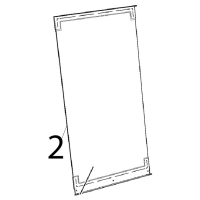 Vetro interno ser. 730x1395x6 Unox XVC 1005EP