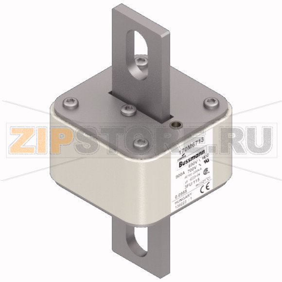 Предохранитель, 900 A, AC 690 В, 200 кА, size 3, 67x92x155 мм, aR, IEC UL Eaton FUSE 900A 690V 