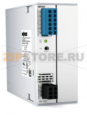 Switched-mode power supply; Classic; 1-phase; 24 VDC output voltage; 10 A output current; TopBoost; DC OK contact Wago 787-1632/000-070 Источник питания с первичной синхронизациейПригодны для оборудования с классом защиты IЕстественное конвекционное охлаждение при горизонтальной установкеЗаключены в кожух для использования в распределительных шкафахВстроенная функция TopBoost для обеспечения защиты вторичной обмотки с помощью размыкателей проводкиКонтакт пост.ток в нормеПодходит как для параллельных, так и последовательных цепейЭлектрически изолированное выходное напряжение (безопасное низковольтное напряжение) согласно EN 60950-1/UL 60950-1...