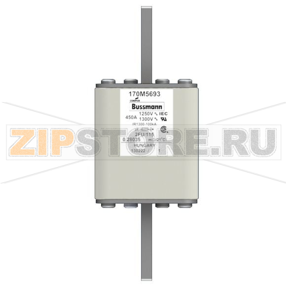 Предохранитель, 630 A, AC 1250 В, 100 кА, size 2, 61x77x160 мм, aR, IEC UL Eaton FUSE 630A 125 