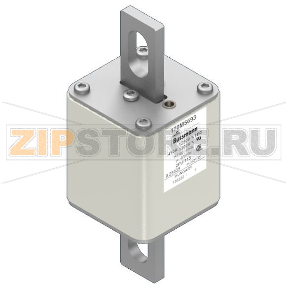 Предохранитель, 630 A, AC 1250 В, 100 кА, size 2, 61x77x160 мм, aR, IEC UL Eaton FUSE 630A 125 