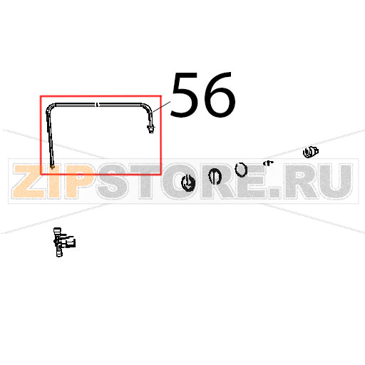 External water pipe and RC1165A0 Unox XB 895 External water pipe and RC1165A0 Unox XB 895Запчасть на деталировке под номером: 56