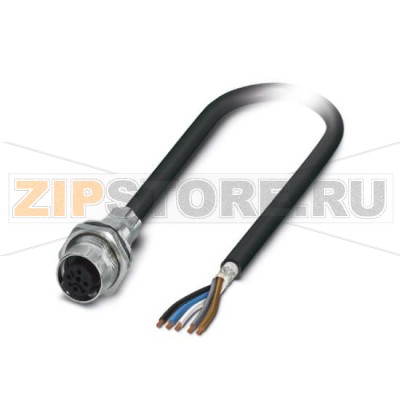 Встраиваемая розетка Phoenix Contact SACCBP-M12FS-5CON-M16/0,5-PUR экранированная, 5-контактная, M12, с механическим ключом А, монтаж по задней стенке/винтовой монтаж М16, с проводом 0,5 м, 5 x 0,34 мм².Минимальный заказ: 1 шт.Упаковка: 1 шт.