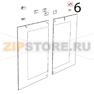 Cerniera DX inox Unox XL 413 Cerniera DX inox Unox XL 413Запчасть на деталировке под номером: 6