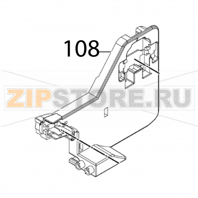 Label guide L Sato CT408LX TT Label guide L Sato CT408LX TTЗапчасть на деталировке под номером: 108Название запчасти на английском языке: Label guide L Sato CT408LX TT.