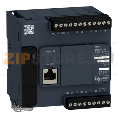 Контроллер логический 24 В, 0.5 А Schneider Electric TM221C16T 