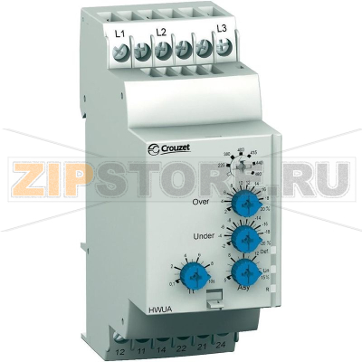 Реле контроля напряжения 208-480 В/AC, 1 шт Crouzet HWUA 