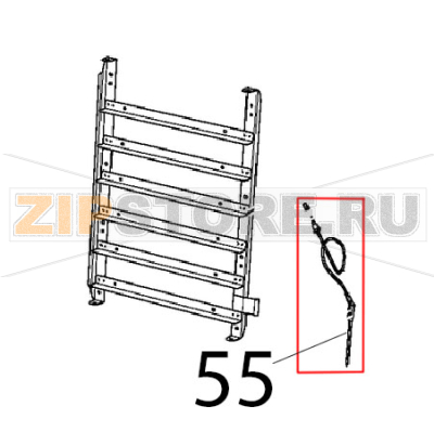 Sonda al cuore stampata L=2000 Unox XBC 615EG Sonda al cuore stampata L=2000 Unox XBC 615EGЗапчасть на деталировке под номером: 55