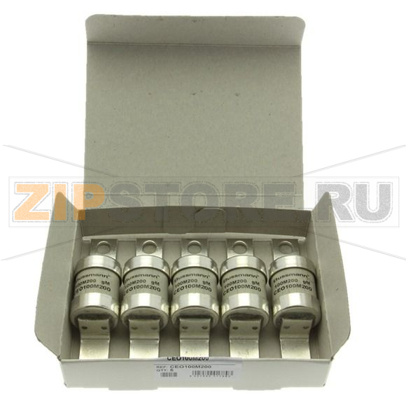 Предохранитель, 100 A, AC 415 В, 80 кА, BS88/A4, 31x110 мм, gM, BS Eaton 100M200 415V AC BS88 FUS 