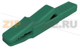Зажим 4 мм, 25 A, тип: крокодил, зеленый Hirschmann AK 2 S GREEN 