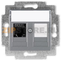 Розетка компьютерная, RJ45, сталь ABB 2CHH296117A6069