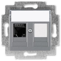 Розетка компьютерная, RJ45, сталь ABB 2CHH296117A6069