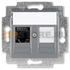 Розетка компьютерная, RJ45, сталь ABB 2CHH296117A6069 