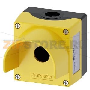 ПУСТОЙ КОРПУС ДЛЯ СБОРКИ ПОСТА УПРАВЛЕНИЯ С КНОПКОЙ, 22MM, С КРУГЛЫМ ВЫРЕЗОМ, МАТЕРИАЛ КОРПУСА - ПЛАСТИК, КРЫШКА КОРПУСА - ЖЁЛТАЯ, 1 ТОЧКА УПРАВЛЕНИЯ, ПЛАСТИК, С ЗАЩИТНЫМ КОЗЫРЬКОМ Siemens 3SU1801-0AA00-0AC2 