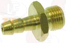 КОНЦЕВОЙ ПАТРУБОК Ø 1/8"M F ДЛЯ ШЛАНГА Ø 6 ММ 