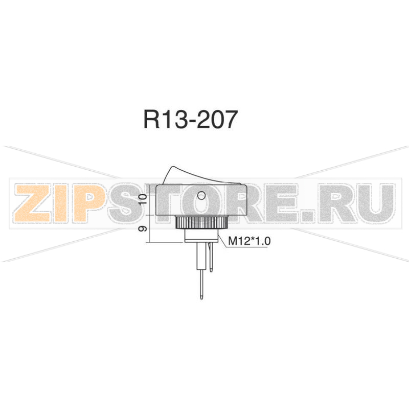 Переключатель автомобильный 12 В/DC, 20 А, 1 x выкл/вкл, 1 шт SCI R13-207B2-SQ 