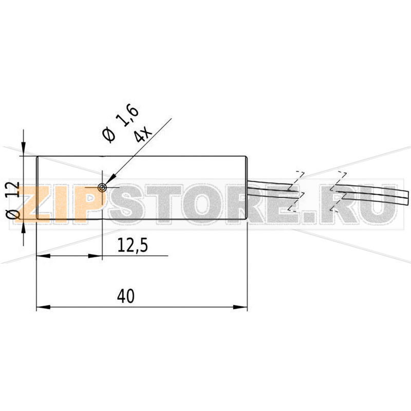 Модуль лазерный, красный, 1 МВт Picotronic DBI650-1-3-FA(12x40)-F3400 