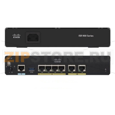Маршрутизатор 150 Мбит/с, WAN 1xGE, 1xVADSL (Annex М), LAN 4xGE Cisco C927-4PM 