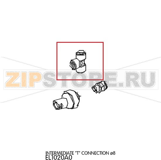 Соединитель Т-образный (тройник) ø=8мм Unox XVC 305 Соединитель Т-образный (тройник) ø=8мм Unox XVC 305Запчасть на деталировке под номером: 23Название запчасти на английском языке: Intermedlate "T" connection ø8 Unox XVC 305