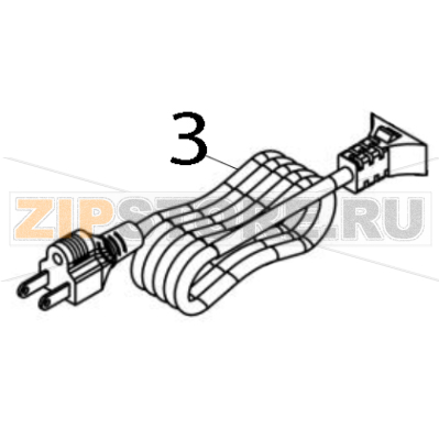 Power cord/TW (second source) TSC TTP-225 Power cord/TW (second source) TSC TTP-225Запчасть на деталировке под номером: 3
