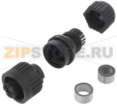 Разъем круглый, IP67 Hirschmann CA 2 LD BLACK GEB 