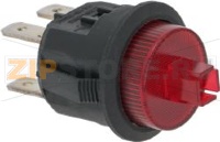 SWITCH BIPOLAR RED 12A 250V