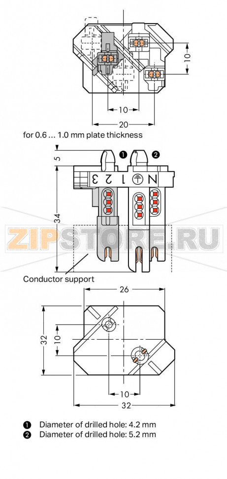 Розетка; 5-пол.; 1,00 mm; белые Wago 267-115 Универсальная модульная система соединения, от 5 до 11 контактовВозможность расширения системы в будущемКомпактный дизайн...