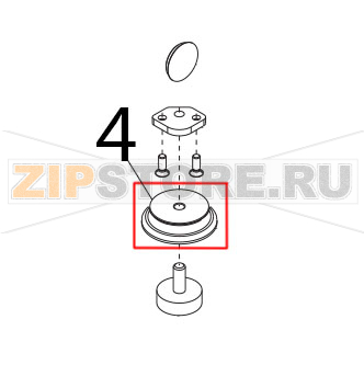 Piedino LNR OSS Sirman Palladio 350 Top Piedino LNR OSS Sirman Palladio 350 TopЗапчасть на деталировке под номером: 4