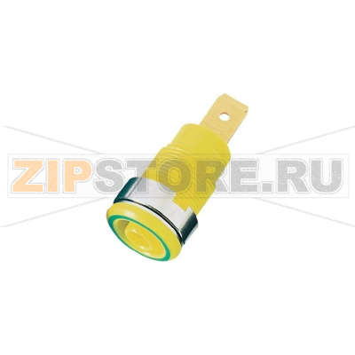 Розетка лабораторная, Ø контакта: 4 мм, зеленая, желтая, 1 шт Stäubli SLB 4-F6,3 