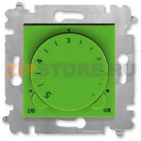 Терморегулятор с поворотной ручкой, зелёный/дымчатый чёрный ABB 2CHH920003A6067